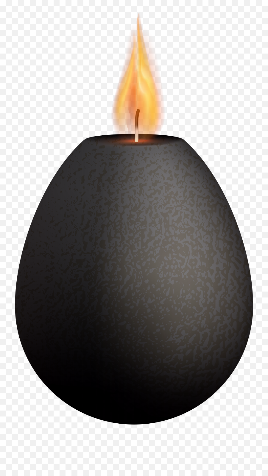 Black Deco Candle Png Clip Art - Flame,Candle Flame Png