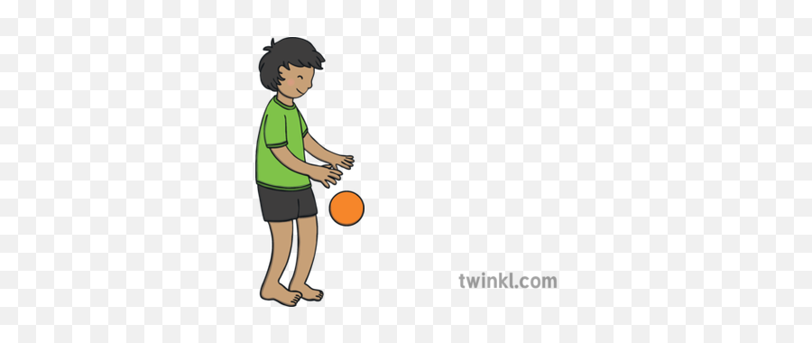 Child Bouncing Ball Illustration - Twinkl Egg And Spoon Race Cartoon  Png,Bouncing Ball Png - free transparent png images 