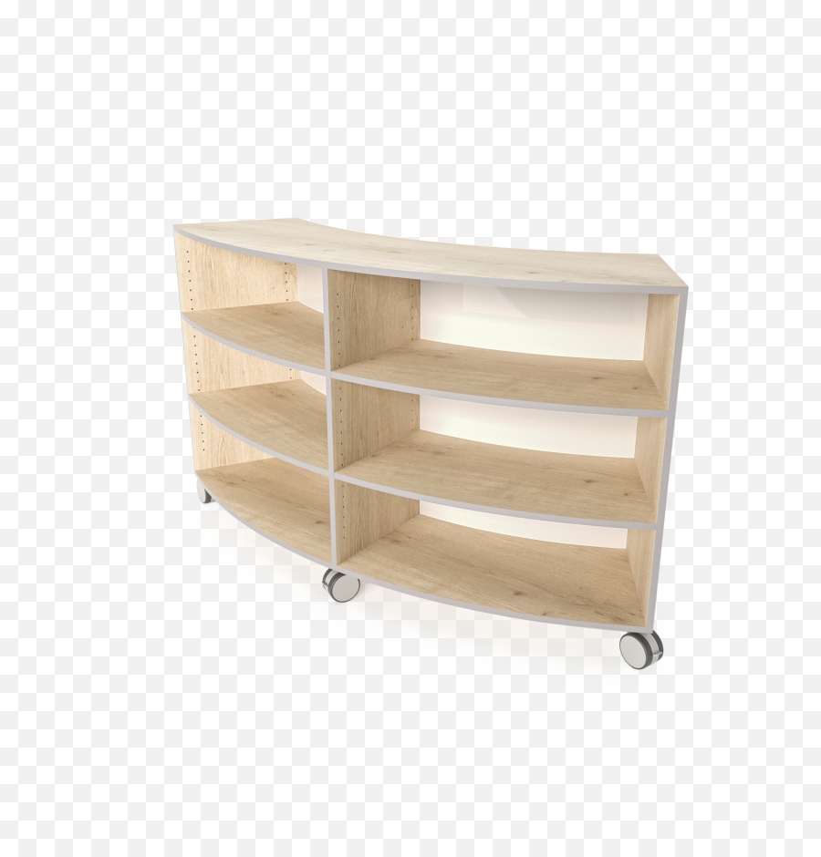 Kio Curved Mobile Bookcase - Shelf Png,Bookcase Png