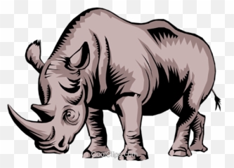 Rhinoceros Royalty Free Vector Clip Art Illustration - png