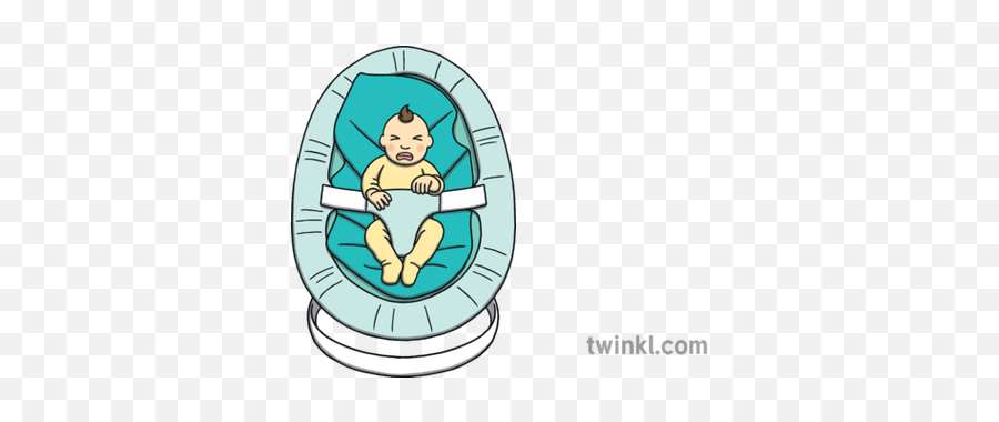 Newborn Baby Crying In A Bouncer Child - Cartoon Png,Offspring Logo