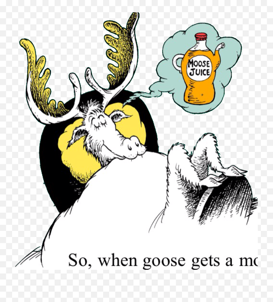 Dr Seuss Sleep Book Moose Juice - Dr Seuss Moose Juice Goose Juice Png,Dr Seuss Png