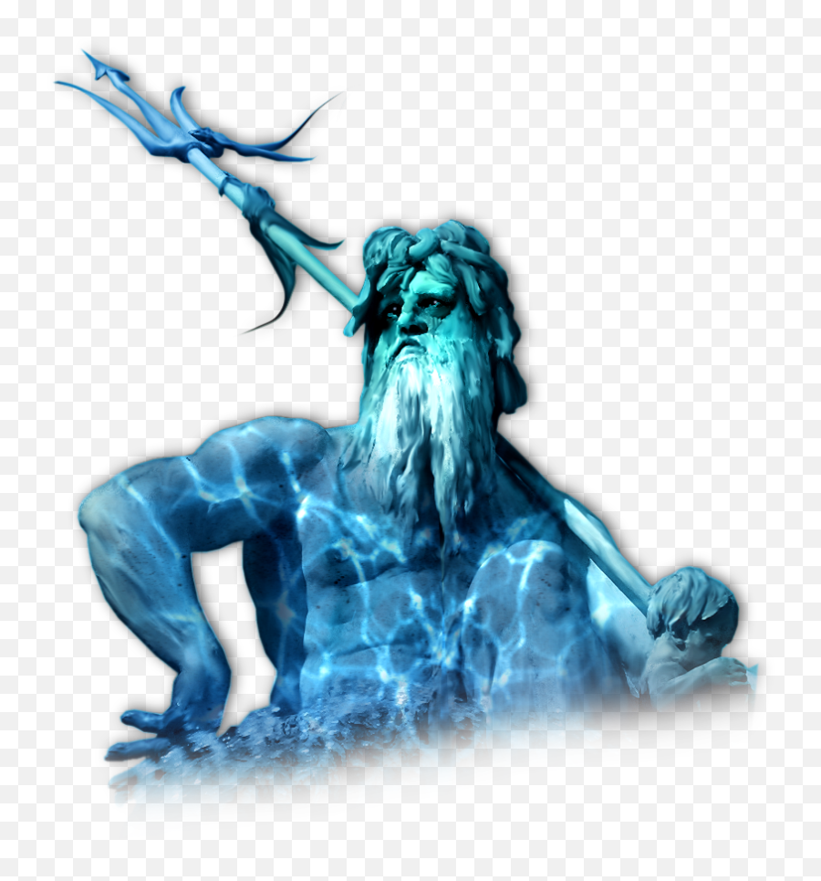 Poseidon Trident Png Bleu - Poseidon Trident Png,Trident Png