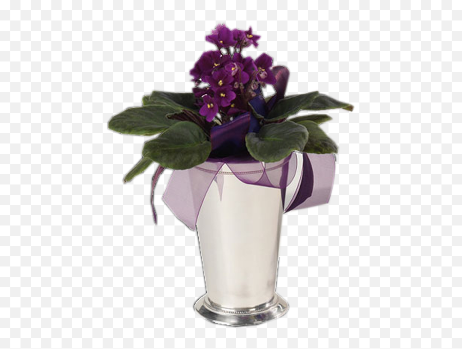 Violets In Silver Vase - Violets In A Vase Png,Violets Png