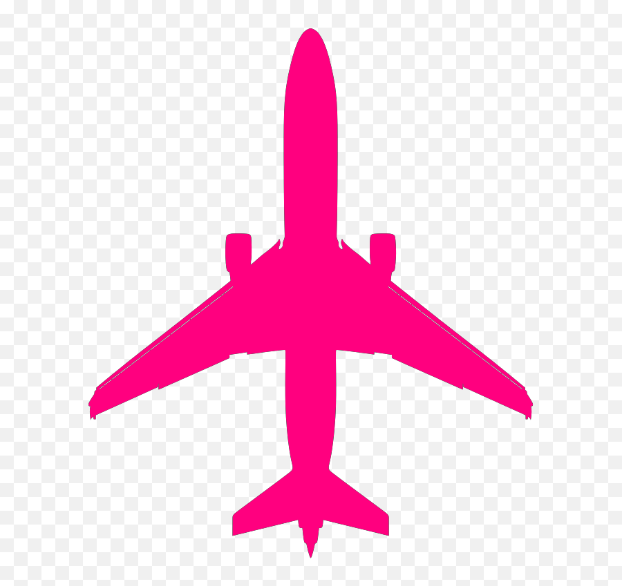 Pink Plane Svg Vector Clip Art - Svg Clipart Plane Silhouette Png,Plane Clipart Png