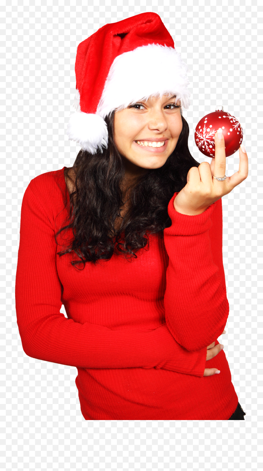 Attractive Young Woman Holding Christmas Ball Png Image - Pngpix Santa Claus Girl Png,Christmas Ball Png