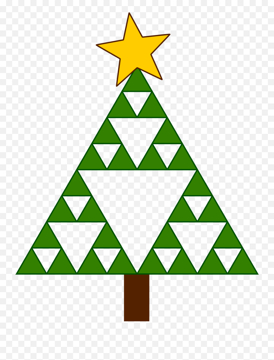 Triangle Clip Christmas Tree Clipart Freeuse Stock - Sierpinski Triangle Christmas Tree Png,Christmas Tree Clipart Transparent Background