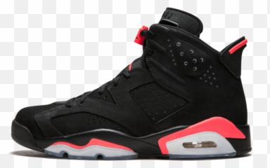 Download Air Jordan 6 Black Infrared - Air Jordans 6 Shoes Png,Air Jordan Png