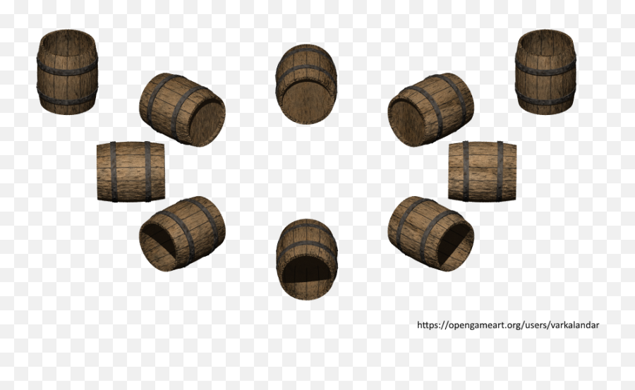 Isometric Open Barrels Opengameartorg - Stave Png,Barrel Png