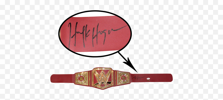 Hulk Hogan Autographed Wrestling Championship Belt - Jsa Collar Png,Hulk Hogan Png