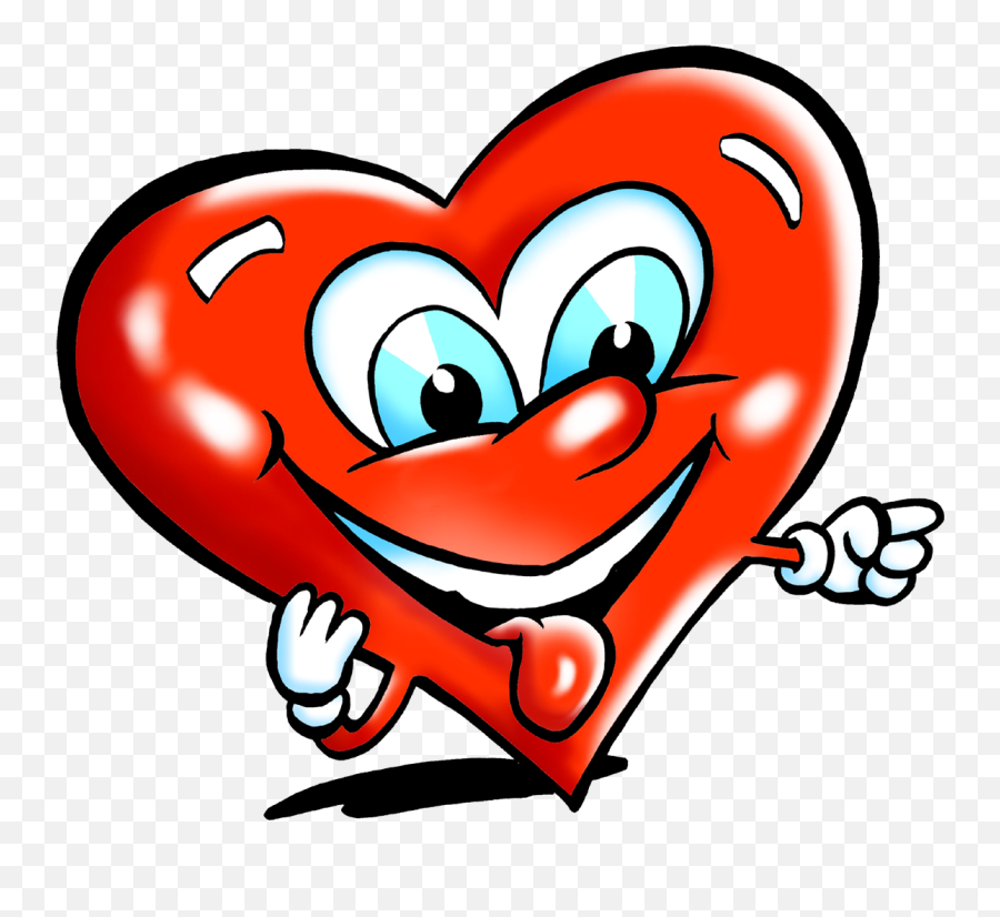 Heart Clipart Cartoons - Png Download Heart With Face Clip Art,Cartoons Png