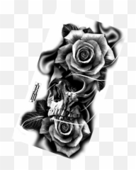 White Tattoos Leg Tribal - Black And Grey Designs png