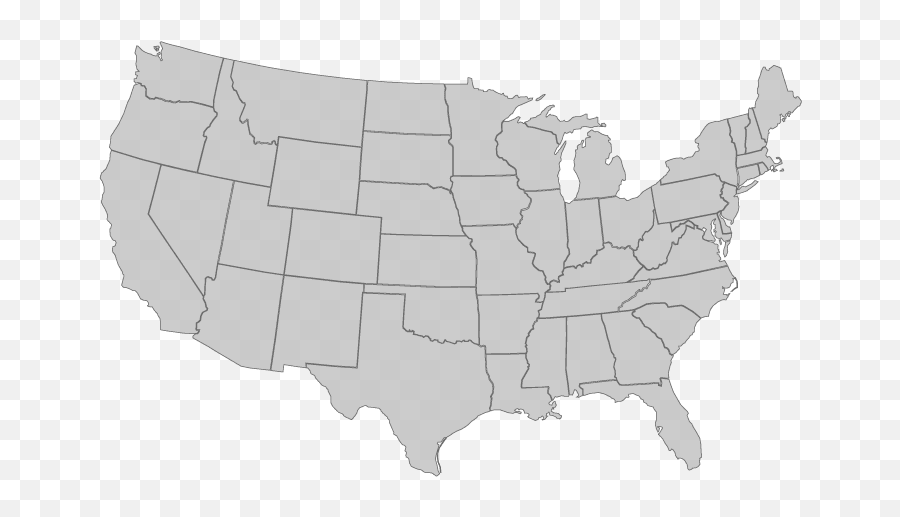 America Map Outline Gray Clip Art - Gray Map Of The United States Png,Us Map Png