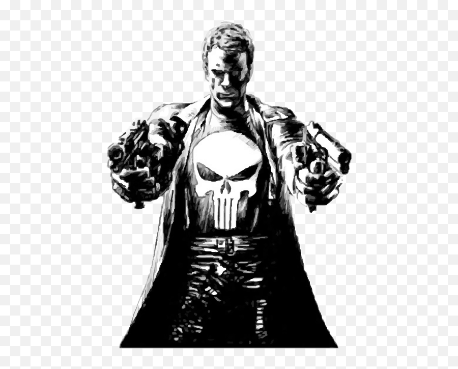 Download Hd 13 Am 534 Punisher - Dredd The Punisher Punisher Comics Black And White Png,The Punisher Png