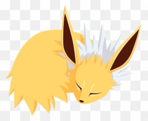 Jolteon Vaporeon Arts - Jolteon Curled Up Png,Jolteon Transparent