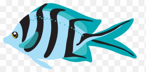 Ocean Animals Clipart - Black And White Fish Png,Ocean Clipart Png
