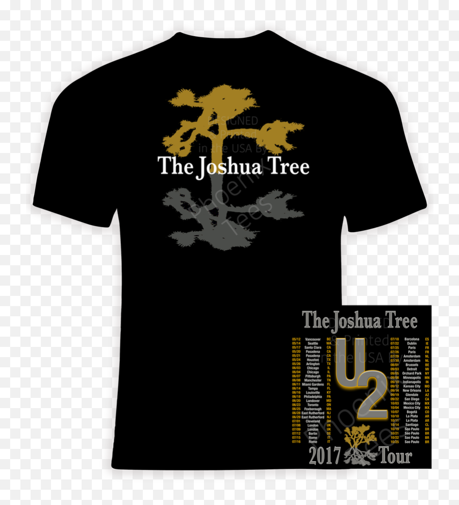 U2 Joshua Tree T Shirtphoenix Teez - Joshua Tree U2 Tee Shirt Png,Joshua Tree Png