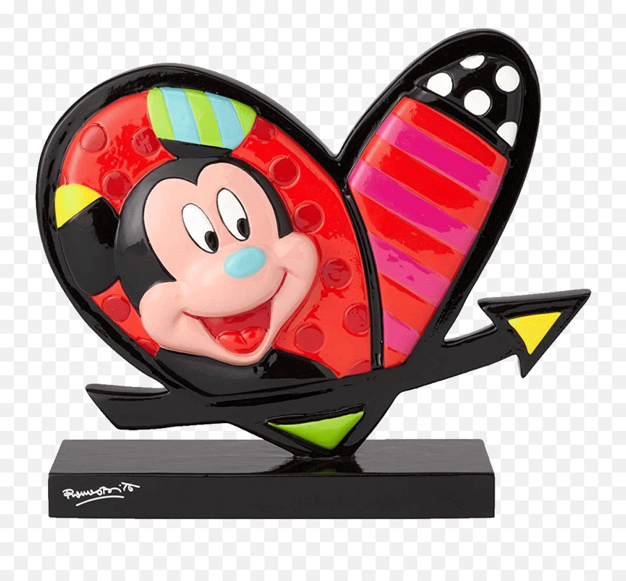 Mickey U0026 Minnie Mouse Heart - Mickey Minnie Heart Britto Png,Minnie Mouse Face Png