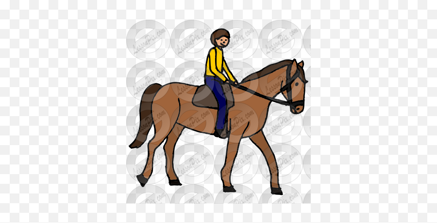 Horseback Riding Picture For Classroom Therapy Use - Great Bridle Png,Horse Rider Icon