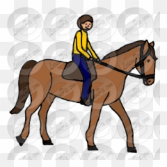 Horseback Riding Picture For Classroom Therapy Use - Great Bridle Png,Horse Rider Icon