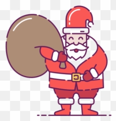 Santa Claus With Bag Gifts Free Icon Of Glyph Color - Claus png
