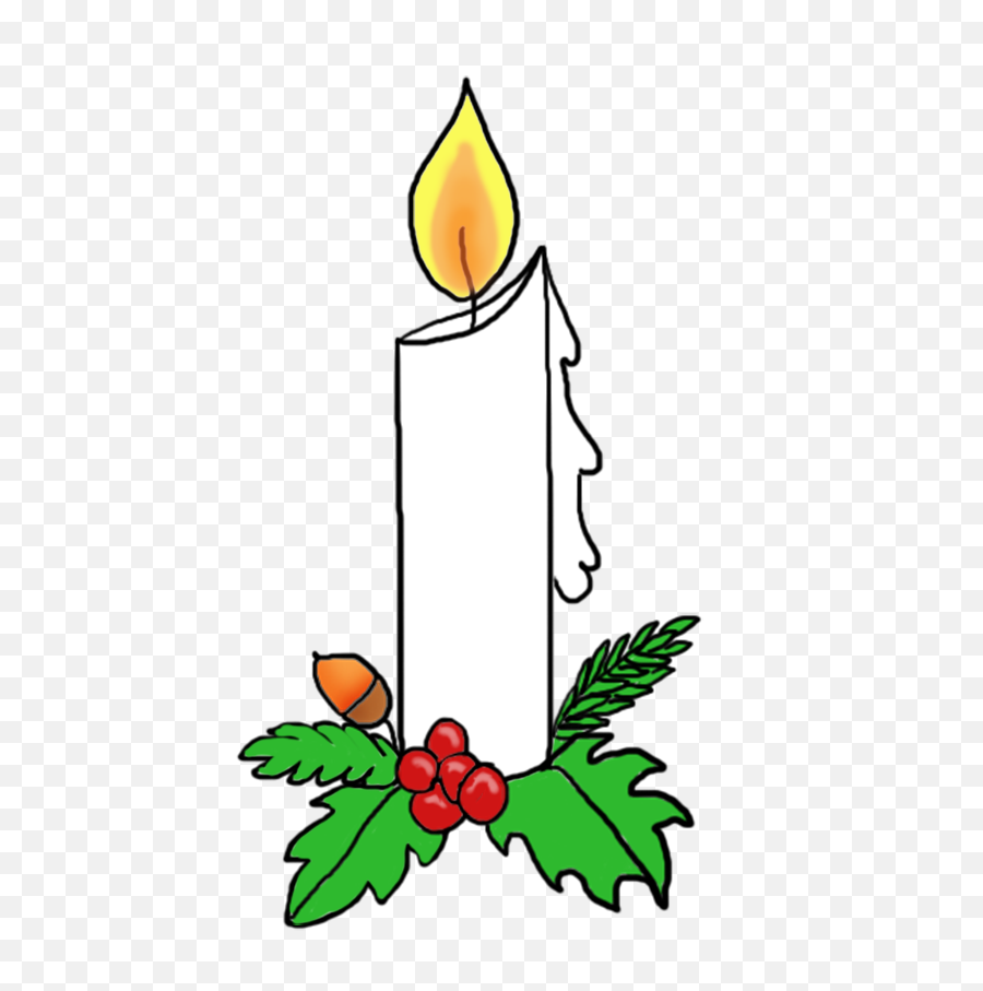 Christmas Candle With Holy - White Candle Clip Art Png Clip Art Advent Candle,Christmas Candle Png