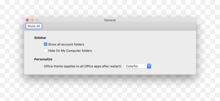 Showinghiding Folders In Outlook For Mac Activate Sidebar - Dot Png,Outlook Icon Mac