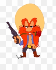 Download Yosemite Holding Gun From - Yosemite Sam Holding Guns Png,Cartoon Gun Png