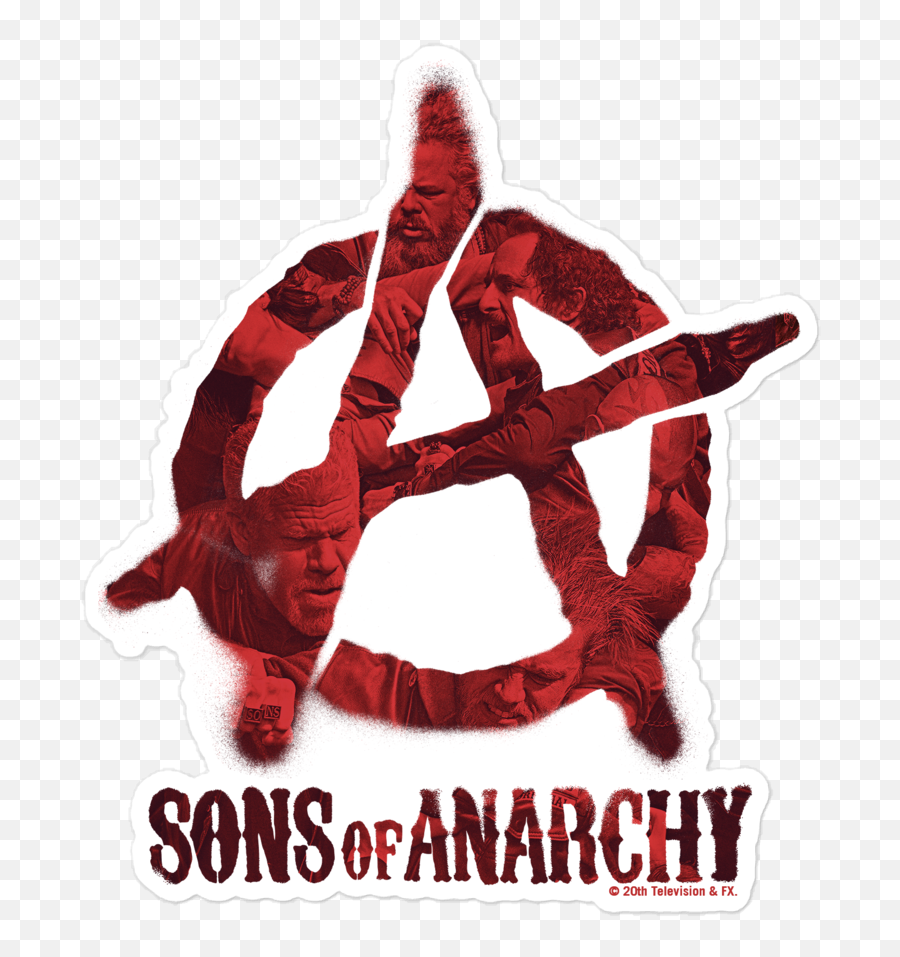 Sons Of Anarchy Stamp Die Cut Sticker - Anarchism Anarchy Png,Anarchy Icon