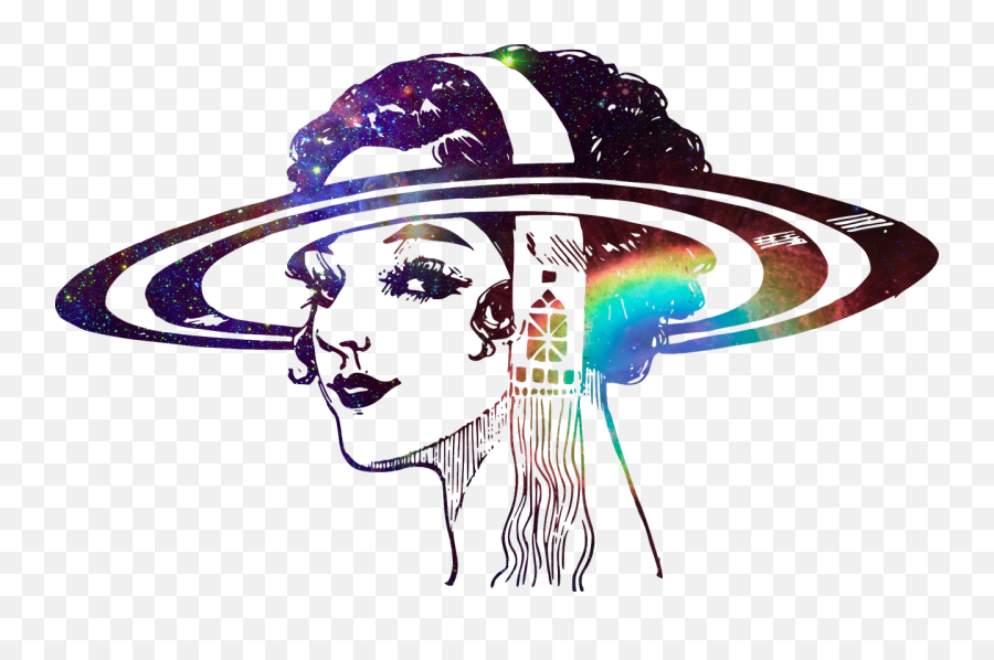 Psychedelic Lady Cosmos Png