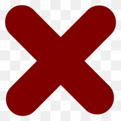 Build A Bed U2013 Its Not Trash - Red X Clipart png