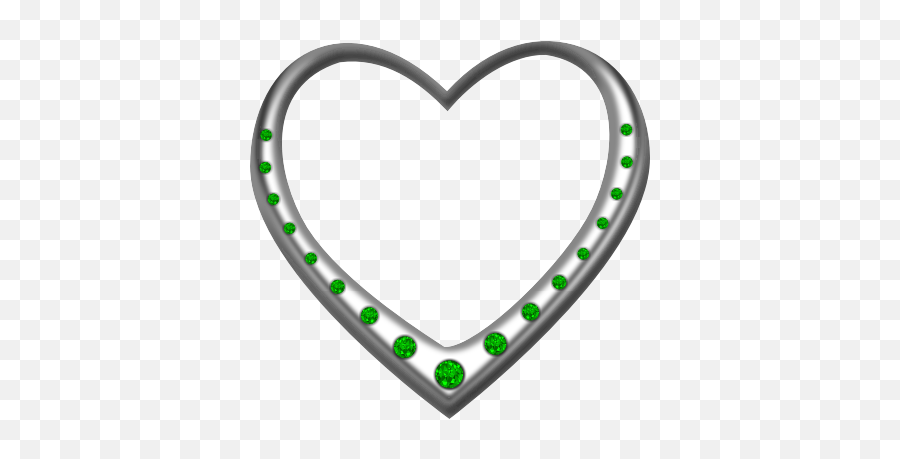 Silver Heart Studded With Rubies - Openclipart Clipart Diamond Wedding Anniversary Png,Green Love Icon