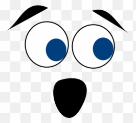 Blue Eyed Scared Face Clip Art - vector clip Clipart Transparent png