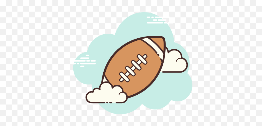 American Football Ball Icon In Cloud Style - Cute Aesthetic Bank Icon Png,American Football Icon
