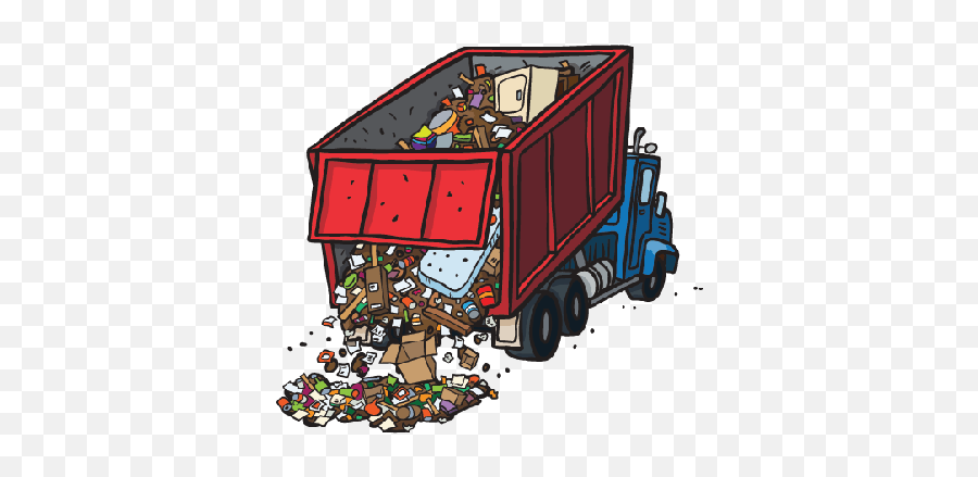 Download Red Clipart Dump Truck - Garbage Truck Dumping Garbage Truck Dumping Clipart Png,Dump Truck Icon
