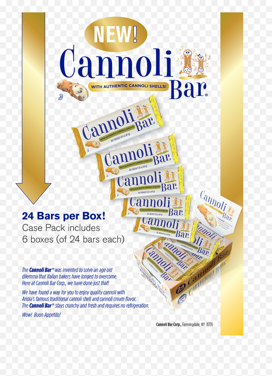 Cannoli Bar Farmingdale Ny - Cannoli Bar Corp Product Label Png,Candy Bar Icon