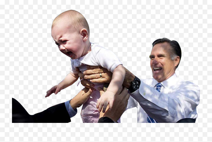 Download Hd Mitt Romney Handing A Crying Baby - Baby Mitt Romney Png,Crying Baby Png
