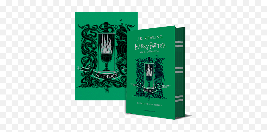 Hardback Pre - Order Offer Slytherin House Edition Of Harry Potter And The Goblet Of Fire And Slytherin Foiled Print Harry Potter And The Goblet Of Fire Slytherin Edition Png,Harry Potter Logo Png