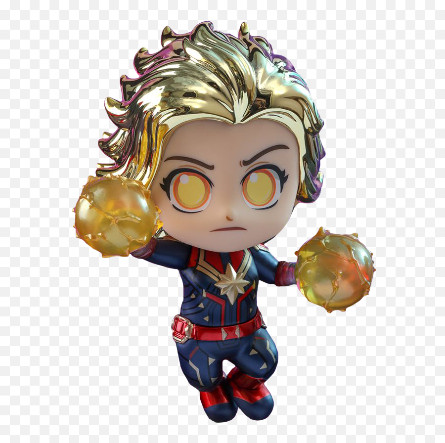 Action - U0026 Spielfiguren Comicfiguren Spielzeug New Hot Toys Cosbaby Captain Marvel Metallic Png,Thanos Head Transparent