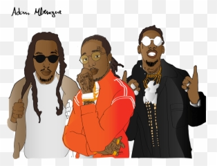 Quavo Drawing Cartoon - Migos Png,Quavo Png