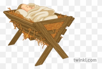 Baby Jesus Science Manger Christmas Ks3 - Baby Jesus In Cradle Png,Manger Png