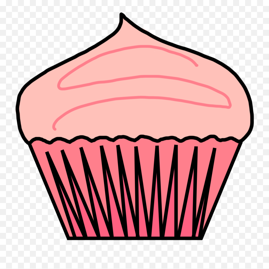 Cupcake Clipart - Black And White Cupcake Template Hd Png Cup Cake Cartoon  Png,Cupcake Clipart Png - free transparent png images 
