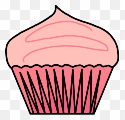 Cupcake Clipart - Black And White Cupcake Template Hd Png Cup Cake Cartoon Png,Cupcake Clipart Png