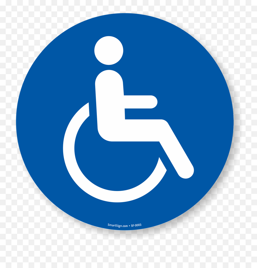 17 Diameter Slipsafe Floor Sign Handicap Symbol - Accessible Toilet Signs Png,Handicap Png