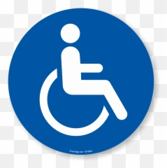 17 Diameter Slipsafe Floor Sign Handicap Symbol - Accessible Toilet Signs Png,Handicap Png