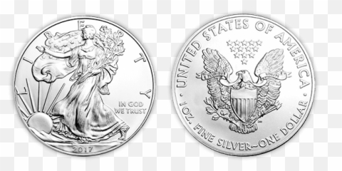 Silver Dollar Png Banner Transparent Library - American American Silver Eagle Dollar,One Dollar Png