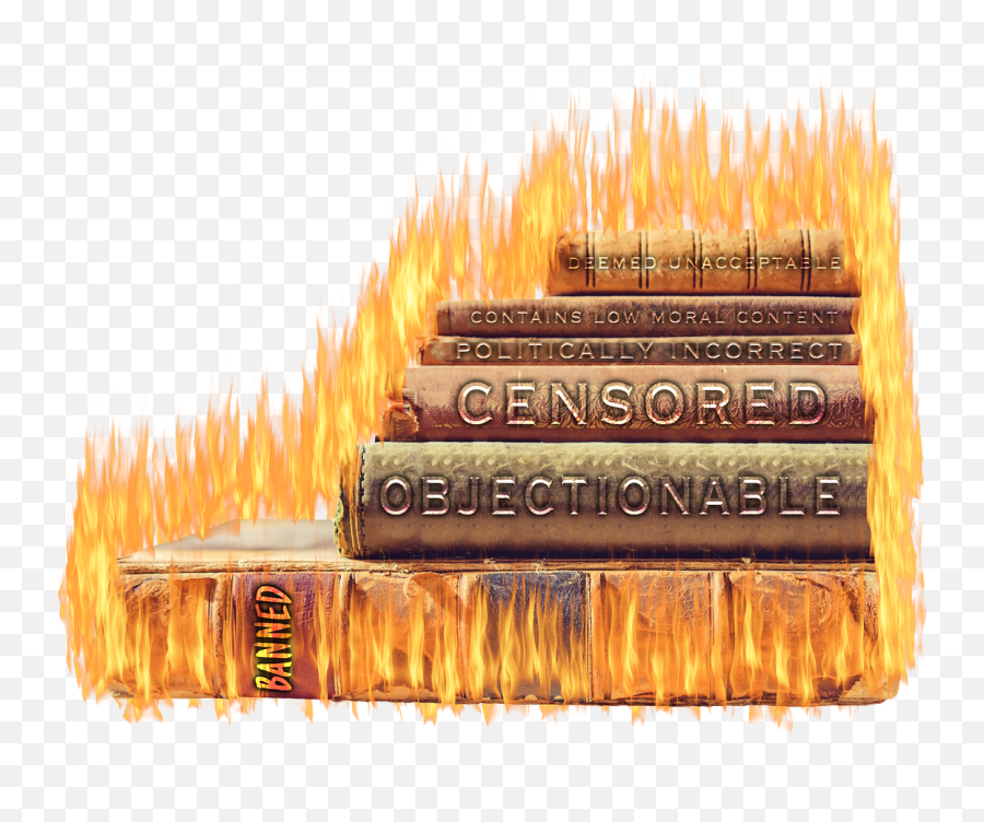 Censorship Banned Forbidden - Book Burning Png,Censored Transparent