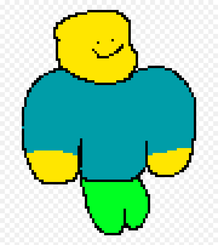 Roblox Noob - Roblox Noob Pixel Art - 340x680 PNG Download - PNGkit