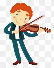 Musician Clipart Music Man - Chico Tocando El Violin Dibujo Feliz Cumpleaños Con Violín Png,Violin Png
