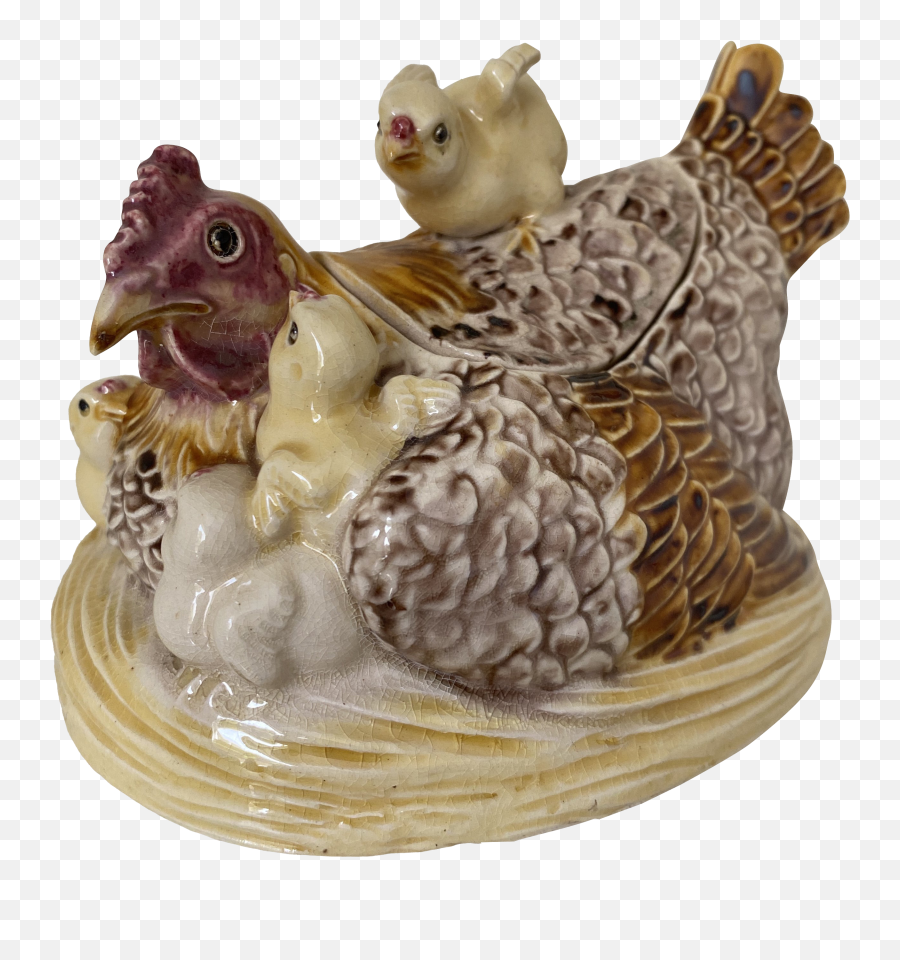 Staffordshire Hen With Baby Chicks - Rooster Png,Baby Chick Png